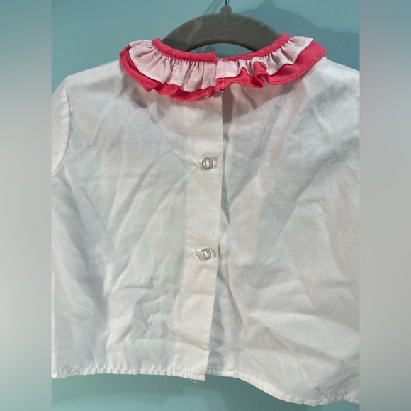 Vintage Eatons White Ruffle Neck Shirt (size 12 months) - Picture 6 of 8